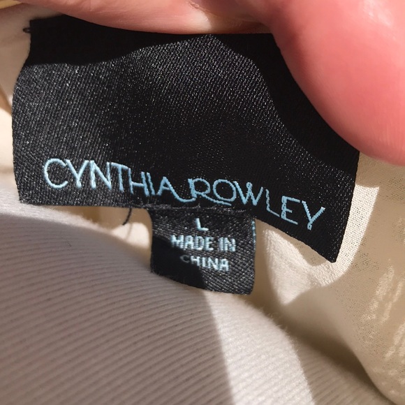 Cynthia Rowley Lattice Circle Design Blouse Size L - Picture 6 of 8